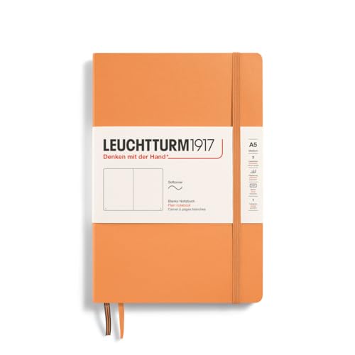 LEUCHTTURM1917 369795 Notizbuch Medium (A5), Softcover, 123 nummerierte Seiten, Apricot, blanko von LEUCHTTURM1917