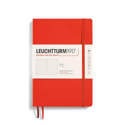 LEUCHTTURM1917 369799 Notizbuch Medium (A5), Softcover, 123 nummerierte Seiten, Lobster, dotted von LEUCHTTURM1917