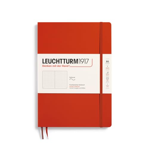LEUCHTTURM1917 370306 Notizbuch Composition (B5), Softcover, 123 nummerierte Seiten, Fox Red, Dotted von LEUCHTTURM1917
