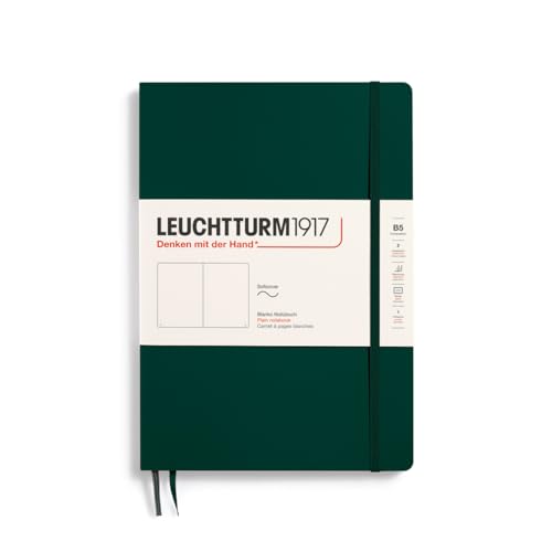 LEUCHTTURM1917 370308 Notizbuch Composition (B5), Softcover, 123 nummerierte Seiten, Forest Green, Blanko von LEUCHTTURM1917