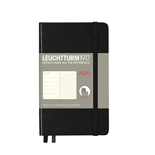 Wochenkalender & Notizbuch 2020 Softcover Pocket (A6), 12 Monate, Schwarz, Englisch von LEUCHTTURM1917