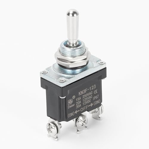 IP67 Wasserdichter Kippschalter AC/DC Momentan (EIN)-AUS-(EIN) rastet nicht ein, 15A 250VAC, 30A 12VDC von LEVSEB