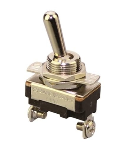 KFZ Kippschalter SPST 2 Pin Ein/Aus Schalter DC 12V 24V AC 10A 250V 15A 125V Metallschalter für KFZ, Boot, etc ASW-23-101A von LEVSEB