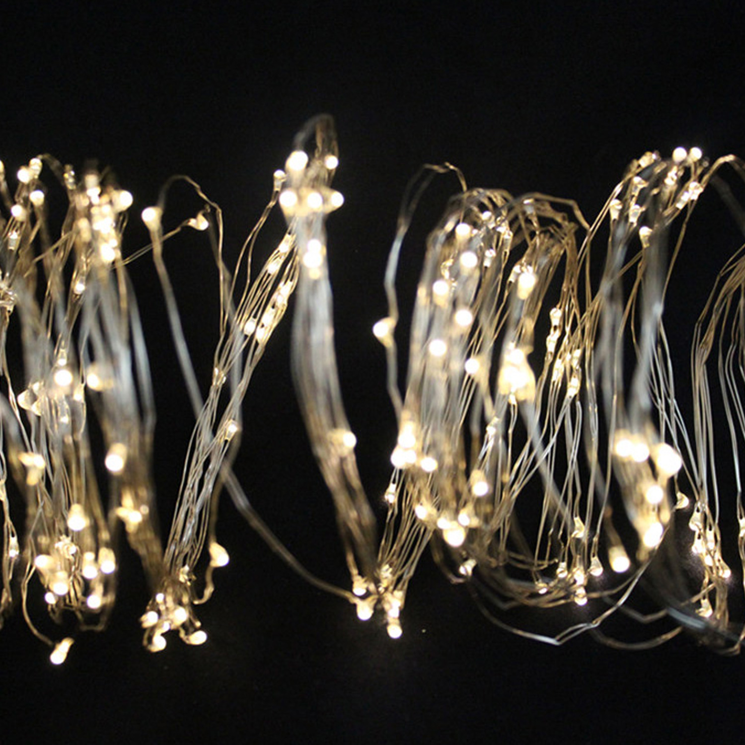 LED Fächer mit 64 warmweißen microLEDs - Transformator - 8 Stränge - 88cm - silberner Draht - IP44 LED Fächer mit 64 warmweißen microLEDs - Transformator - 8 Stränge - 88cm - silberner Draht - IP44 von LEX