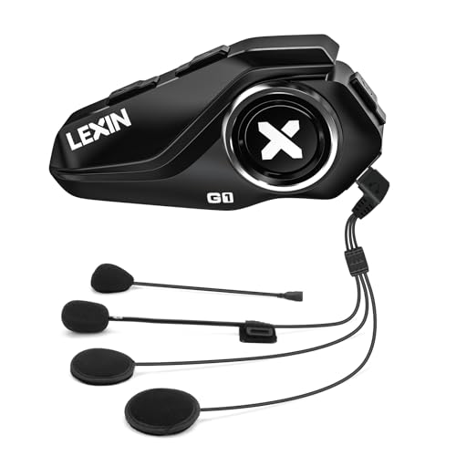 LEXIN G1 Motorrad Bluetooth 5.0 Kopfhörer, Helm Headset für Musik und Navi-Ansage Hören, Freihändiger Anruf, Sprachbefehl-Assistenten, HD Lautsprecher, DSP und CVC Geräuschunterdrückung, Einzelpack LEXIN G1 Motorrad Bluetooth 5.0 Kopfhörer, Helm Headset für Musik und Navi-Ansage Hören, Freihändiger Anruf, Sprachbefehl-Assistenten, HD Lautsprecher, DSP und CVC Geräuschunterdrückung, Einzelpack von LEXIN