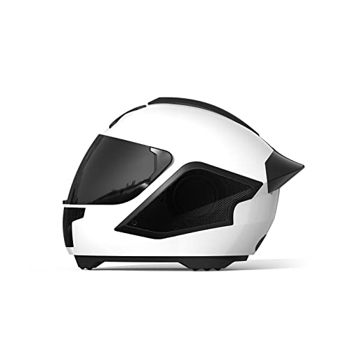 LEXIN Tragbare Bluetooth Lautsprecher, Kleine Musikbox in Motorradhelm Design, Motorrad Fans (weiß-BassBucket) von LEXIN