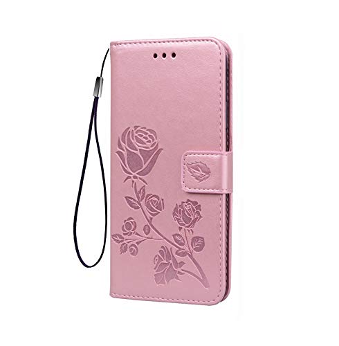 LEYAN Hülle für Samsung Galaxy A02s, Schutzhülle Case Cover TPU/PU Flip Leder Brieftasche Handytasche mit Kartenfächer/Standfunktion, Klapp Handyhülle Rose Geprägtem, Rose Gold LEYAN Hülle für Samsung Galaxy A02s, Schutzhülle Case Cover TPU/PU Flip Leder Brieftasche Handytasche mit Kartenfächer/Standfunktion, Klapp Handyhülle Rose Geprägtem, Rose Gold von LEYAN