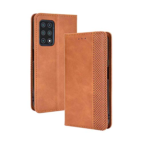 LEYAN Leder Folio Hülle für Cubot X30, Lederhülle Brieftasche Mit Kartensteckplätzen, Premium Flip PU/TPU Handyhülle Schutzhülle Case Cover mit Ständer Funktion (Braun) von LEYAN