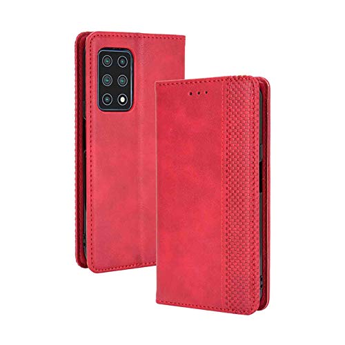 LEYAN Leder Folio Hülle für Cubot X30, Lederhülle Brieftasche Mit Kartensteckplätzen, Premium Flip PU/TPU Handyhülle Schutzhülle Case Cover mit Ständer Funktion (Rot) von LEYAN