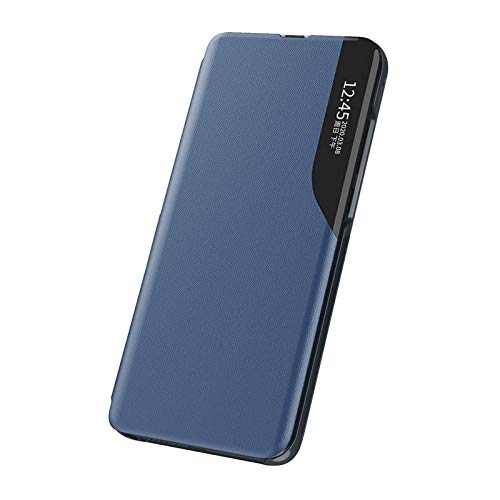 LEYAN Schutzhülle für Samsung Galaxy Note 20 Ultra 5G, Premium-Schutzhülle aus PU-Leder, mit Sichtfenster, Flip Smart View Case Cover mit klappbarem Ständer, Blau von LEYAN