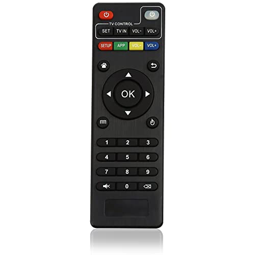 3in1 Ersatzfernbedienung für Android Box x96 Mini - Kompatibel mit MXQ PRO H96+ M9X X96 M8 - Schwarz von LEYF