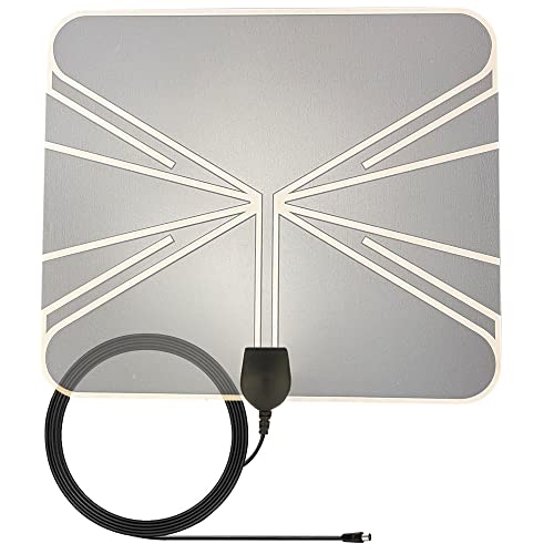 LEYF HD-Line & HD-955T TV-Antenne für den Innenbereich, leistungsstark verstärkt, High Gain VHF-UVF-FM DVB-T2 Decoder, TNT, HD, 4 K, 1080p, Antenne für starken Empfang des TV-Signals, 3 m Kabel von LEYF