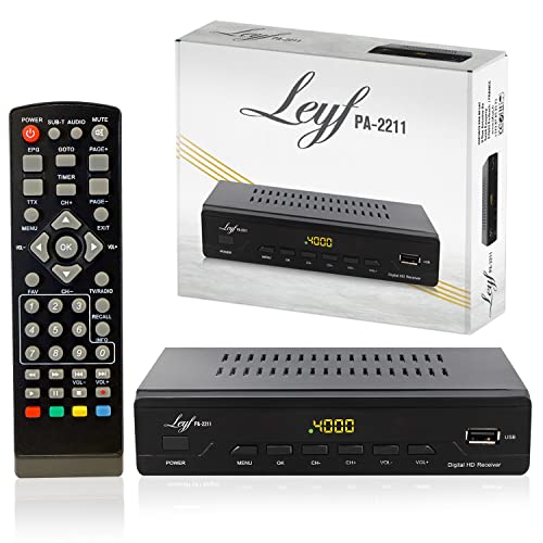 LEYF PA-2211 Kabel Receiver DVB-C Digitales Kabelfernsehen Full HD TV(DVB-C / C2, HDTV, DVB-T/T2, HD, SCART, USB) Kabelfernsehen für alle Kabelanbiete von LEYF