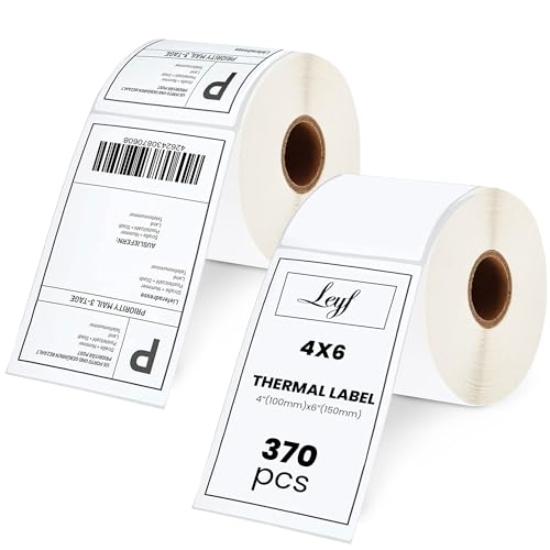Leyf 100 mm x 150 mm - Thermo Etiketten - Selbstklebend - 1 Zoll Kern - 2 Rolle Pack Etikett x 370 St. Je Rolle = 740 Label - Kompatibel für Etikettendrucker, Kompatibel mit Zebra, DHL-UPS-DPD Leyf 100 mm x 150 mm - Thermo Etiketten - Selbstklebend - 1 Zoll Kern - 2 Rolle Pack Etikett x 370 St. Je Rolle = 740 Label - Kompatibel für Etikettendrucker, Kompatibel mit Zebra, DHL-UPS-DPD von LEYF