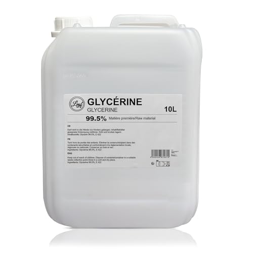 Leyf 10L Glycerin E422, Perfekt für DIY, Pharmaqualität 99,5% Reinheit, Lebensmittelqualität, Raw Material VG, Rein, Vegan, Ph. Eur/USP, 10000 ml von LEYF