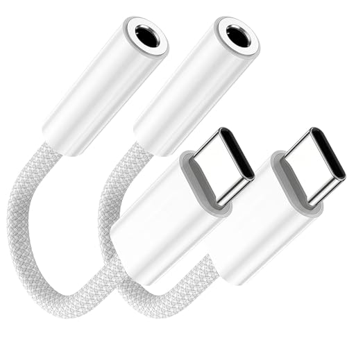 2 Pack Kopfhörer Adapter Aux Usbc to 3.5mm, Typ C Auf Aux-Audiokabel Mit Dac Chip, Adapter USB C Auf Klinke, Kompatibel Mit i-Phone 15/15Pro/15Plus/Pro Max, Ipad, Samsung S24/S23/S22/S21/Ultra Usw. 2 Pack Kopfhörer Adapter Aux Usbc to 3.5mm, Typ C Auf Aux-Audiokabel Mit Dac Chip, Adapter USB C Auf Klinke, Kompatibel Mit i-Phone 15/15Pro/15Plus/Pro Max, Ipad, Samsung S24/S23/S22/S21/Ultra Usw. von LEZED