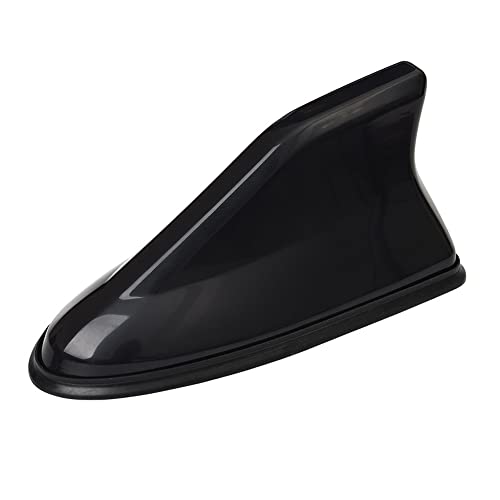 LEZED Haifischflosse Autoantenne Schwarz Universal Car Shark Fin Antenne Punch-Free Auto Antenne Dach Auto Haifisch Antenne Radio Dachantenne mit Selbstklebender Basis für Die Meisten Autos von LEZED