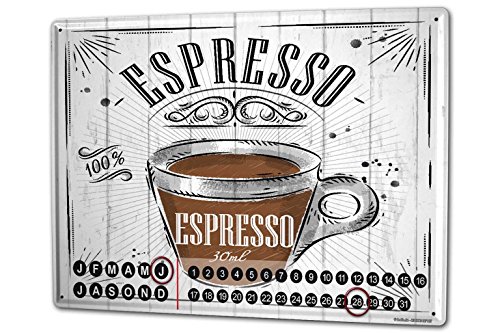 Wandkalender 2019 Jahreskalender Dauerkalender 2020 Kalender 2021 Terminplaner Fotokalender Kaffee ESpresso Metall Magnet Wandkalender 2019 Jahreskalender Dauerkalender 2020 Kalender 2021 Terminplaner Fotokalender Kaffee ESpresso Metall Magnet von LEotiE SINCE 2004