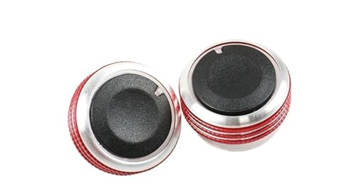 LFDTO 2X Auto-Klimaanlagenknopf Passend for Kia Rio K2 KX Cross AC-Wärmesteuerungsschalterknöpfe Passend for Hyundai Solaris 2017 2018 2019 2020 2021(Red) von LFDTO