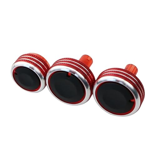 LFDTO AC-Knöpfe passend for Nissan Cube Z12 Latio Almera Versa N17 Note E12 Mitsuoka Viewt Luftheizung Klimaschalter Knopfknöpfe(Red) von LFDTO