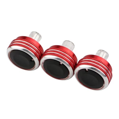 LFDTO Aluminium-Auto-Luftknopf passend for City 2008 2009 2010 2011 2012 2013 2014 Klimaanlagenschalter-Tasten AC-Knöpfe Zubehör(Red) von LFDTO