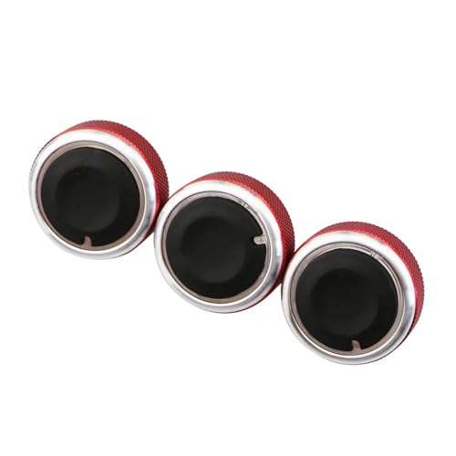 LFDTO Autoteile passend for Ford Focus 2 3 MK2 MK3 Mondeo AC-Knopf Klimaanlage Wärmeregler Schalter Knopf 3 Teile/Satz(Red) von LFDTO