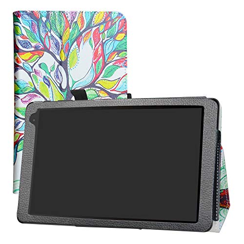 Alcatel 1T 10inch Hülle,LFDZ Schutzhülle mit Hochwertiges PU Leder Tasche Case für 10" Alcatel 1T 8082 10inch Tablet(Nicht zutreffend 7" Alcatel 1T 7 inch 8068),Love Tree von LFDZ