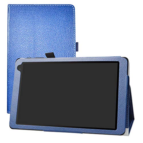 Kompatibel mit Alcatel 1T 10inch Hülle,Schutzhülle mit Hochwertiges PU Leder Tasche Case für 10" Alcatel 1T 8082 (Nicht zutreffend 7" Alcatel 1T 7 inch 8068 / Alcatel 1T Smart),Blau von LFDZ