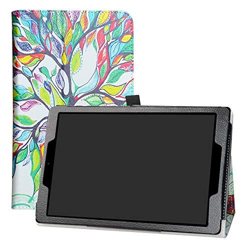 LFDZ Compatible with Chuwi HiPad X Hülle,Schutzhülle mit Hochwertiges PU Leder Tasche Case für 10.1" Chuwi HiPad/Chuwi HiPad X Tablet,Love Tree von LFDZ
