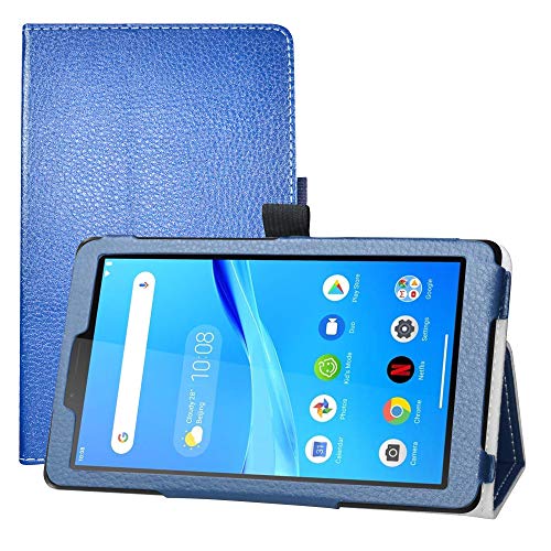 LFDZ Compatible with Lenovo Tab M7 hülle,Schutzhülle mit Hochwertiges PU Leder Tasche Case für 7" Lenovo M7 TB-7305F /Tab M7 (2nd Gen) /Tab M7 (3rd Gen) TB-7306F Tablet,Blau von LFDZ