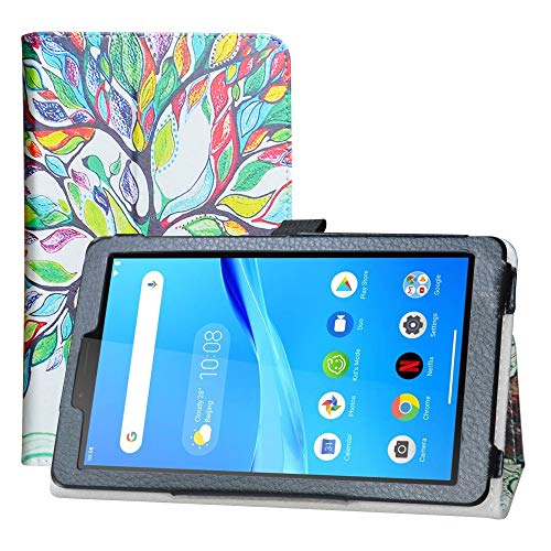 LFDZ Compatible with Lenovo Tab M7 hülle,Schutzhülle mit Hochwertiges PU Leder Tasche Case für 7" Lenovo M7 TB-7305F /Tab M7 (2nd Gen) /Tab M7 (3rd Gen) TB-7306F Tablet,Love Tree von LFDZ