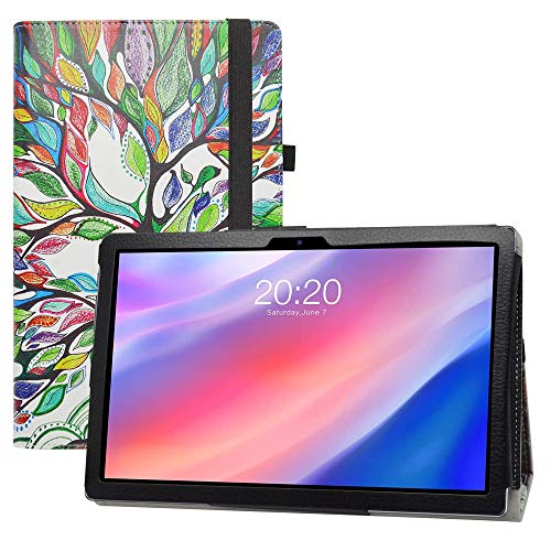 LFDZ Compatible with TECLAST P20HD Hülle,Schutzhülle mit Hochwertiges PU Leder Tasche Case für 10.1" TECLAST P20HD / TECLAST M40 / TECLAST M40 Pro / M40se Tablet,Love Tree von LFDZ