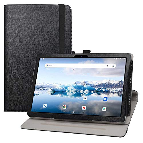 LFDZ Compatible with TECLAST P20HD hülle,360° Drehbarer Stand Cover Premium Schutzhülle Tasche Etui mit Ständerfunktion Case für 10.1" TECLAST P20HD / TECLAST M40 / M40 Pro / M40se,schwarz von LFDZ