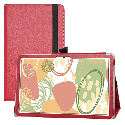 LFDZ Huawei MatePad Hülle,Schutzhülle mit Hochwertiges PU Leder Tasche Case für Huawei MatePad 10.4" BAH3-AL00 BAH3-W09 / Honor V6 Tablet(Not fit Other Models),Rot von LFDZ