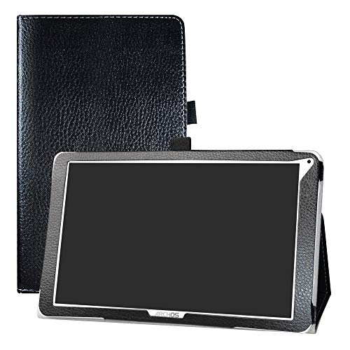 LFDZ Kompatibel mit Archos Access 101 WiFi Hülle,Schutzhülle mit Hochwertiges PU Leder Tasche Case für 10.1" Archos Access 101 WiFi Tablet,Schwarz von LFDZ