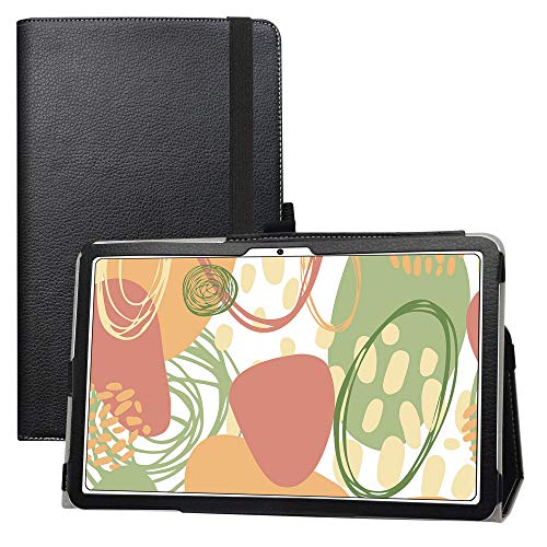 LFDZ Kompatibel mit Huawei MatePad Hülle,Schutzhülle mit Hochwertiges PU Leder Tasche Case für Huawei MatePad 10.4" BAH3-AL00 BAH3-W09 / Honor V6 Tablet,Schwarz von LFDZ