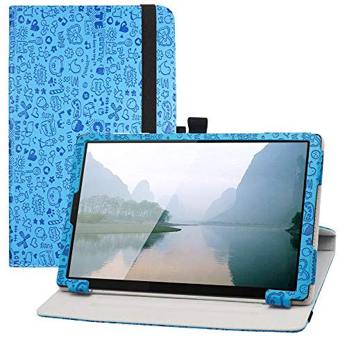 LFDZ Kompatibel mit Lenovo Tab M10 hülle,360° Drehbarer Stand Cover Premium Schutzhülle Tasche Etui mit Ständerfunktion Case für 10.1" Lenovo Tab M10 HD (2nd Gen) TB-X306X,Blau von LFDZ