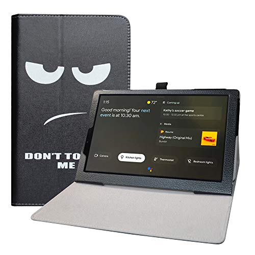 LFDZ Lenovo Yoga Smart Hülle,Schutzhülle mit Hochwertiges PU Leder Tasche Case für 10.1" Lenovo Yoga Smart Tab YT-X705F Tablet,Don't Touch von LFDZ