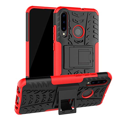 LFDZ P Smart Plus 2019 Hülle, Abdeckung Cover schutzhülle Tough Strong Rugged Shock Proof Heavy Duty Case Für P Smart 2019 / Honor 20 Lite/P Smart Plus 2019 / Honor 10 lite/Honor 10i,Rot von LFDZ