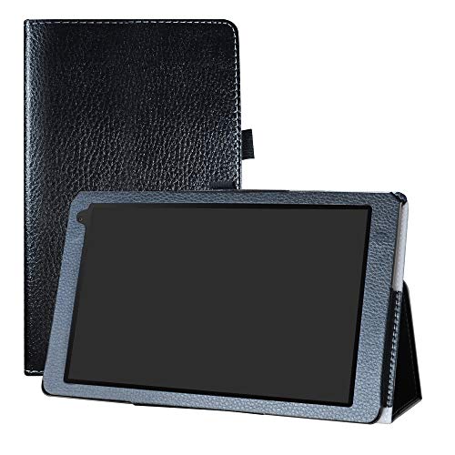 Medion Lifetab X10605 Hülle,LFDZ Schutzhülle mit Hochwertiges PU Leder Tasche Case für 10.1" Medion Lifetab X10605 P10606 P10605 P10602 P10601 X10605 X10607 Tablet,Schwarz von LFDZ