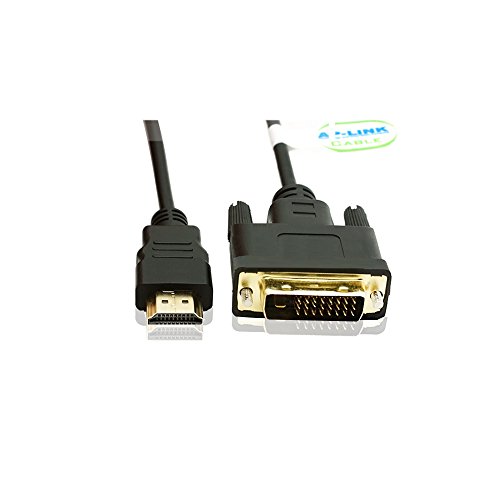 LFHUKEJI HDMI-zu-DVI-Kabel, bewertet, Hochgeschwindigkeits-bidirektionales HDMI-/HDTV-zu-DVI-Kabel, 3 m von LFHUKEJI