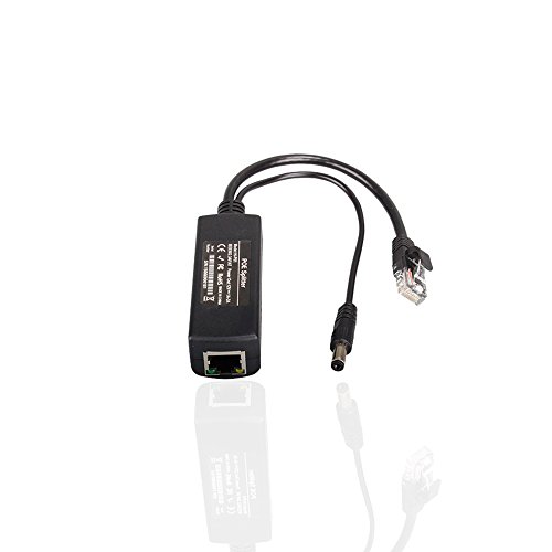 PoE-Splitter, passiver POE-Splitter 24 V auf 12 V, kompatibel mit den meisten Switches POE und Allen Web-Kameras von LFHUKEJI