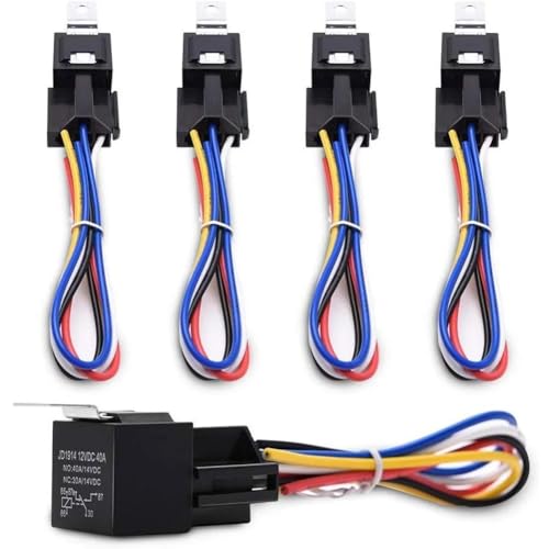 1 STÜCKE 4Pin 5Pin Auto Relais 12 V/24 V und Kabelbaum(24V 5 PIN with base) von LFJQFQR