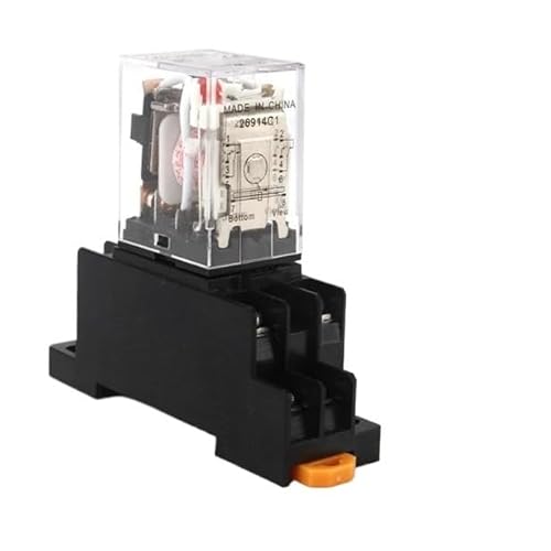 1 STÜCKE Zwischenrelais HH62P LY2NJ 10A Elektromagnetisches Relais AC/DC12V24V AC110V 220 V 380 V Mit 8 pins Sockel basis PTF08A(With socket,AC 220V) von LFJQFQR