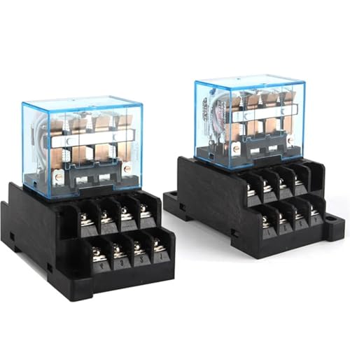 1 STÜCKE Zwischenrelais HH64P LY4NJ 10A Micro Elektromagnetische Relais ACDC12V24V AC110V 220 V 380 V Mit 14 pins Sockel basis PTF14A(With socket,AC 220V) von LFJQFQR