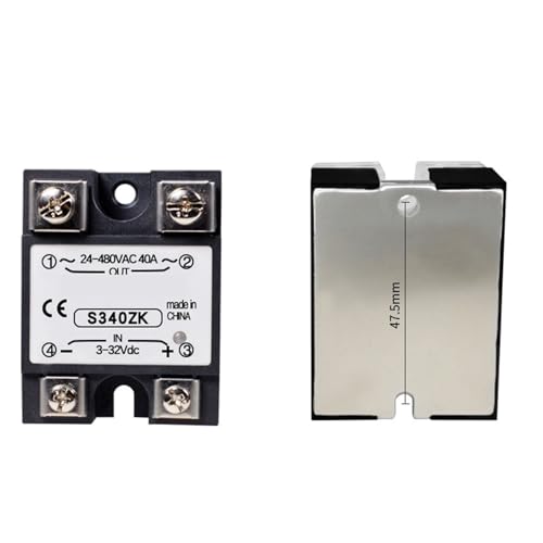 10A 25A 40A~120A Halbleiterrelais Eingang 3-32V DC, 24-480V AC (12-500VDC) Ausgangsrelais(SSR - 100A) von LFJQFQR