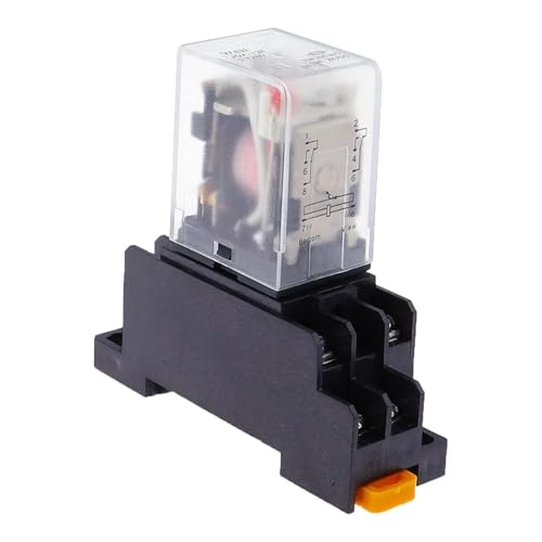 1Set Hochwertige 12V 24V DC 110V 220V AC Spule Power Relais LY2NJ DPDT 8 Pin HH62P JQX-13F Mit Sockel Basis(AC,220V) von LFJQFQR