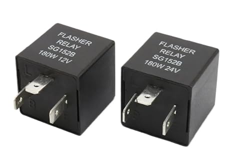 Auto Blinkrelais Blinker 12V 24V Auto Motorrad Lenkrelais 3-poliges Blinkrelais(12V) von LFJQFQR