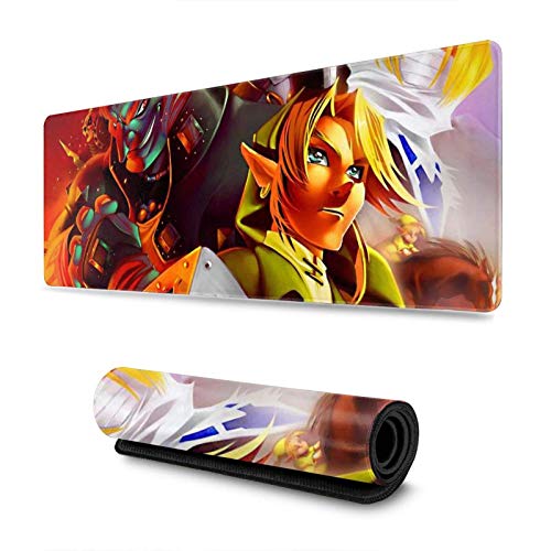 LFLLFLLFL XXL Mousepad， Gaming Mauspad Anime Die Legende von Zelda wasserdichte Optimale Gleitfläche Anti Rutsch Gaming Matte Verbessert Präzision und Geschwindigkeit 800X300X3 mm von LFLLFLLFL