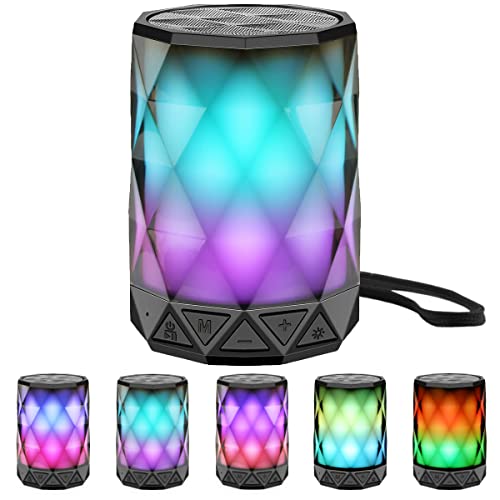 LFS Bluetooth Lautsprecher mit Licht, Musikbox Tragbarer Bluetooth Box wasserdicht, Freisprechfunktion für Phone, Kabelloser Lautsprecher mit Micro SD-Karte LFS Bluetooth Lautsprecher mit Licht, Musikbox Tragbarer Bluetooth Box wasserdicht, Freisprechfunktion für Phone, Kabelloser Lautsprecher mit Micro SD-Karte von LFS